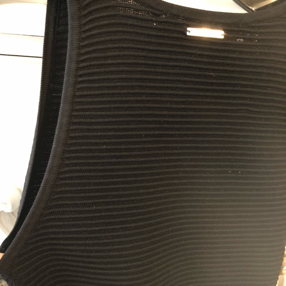 XS BLACK RIBBED STRETCH MICHAEL KORS DRESS - Picture 7 of 7